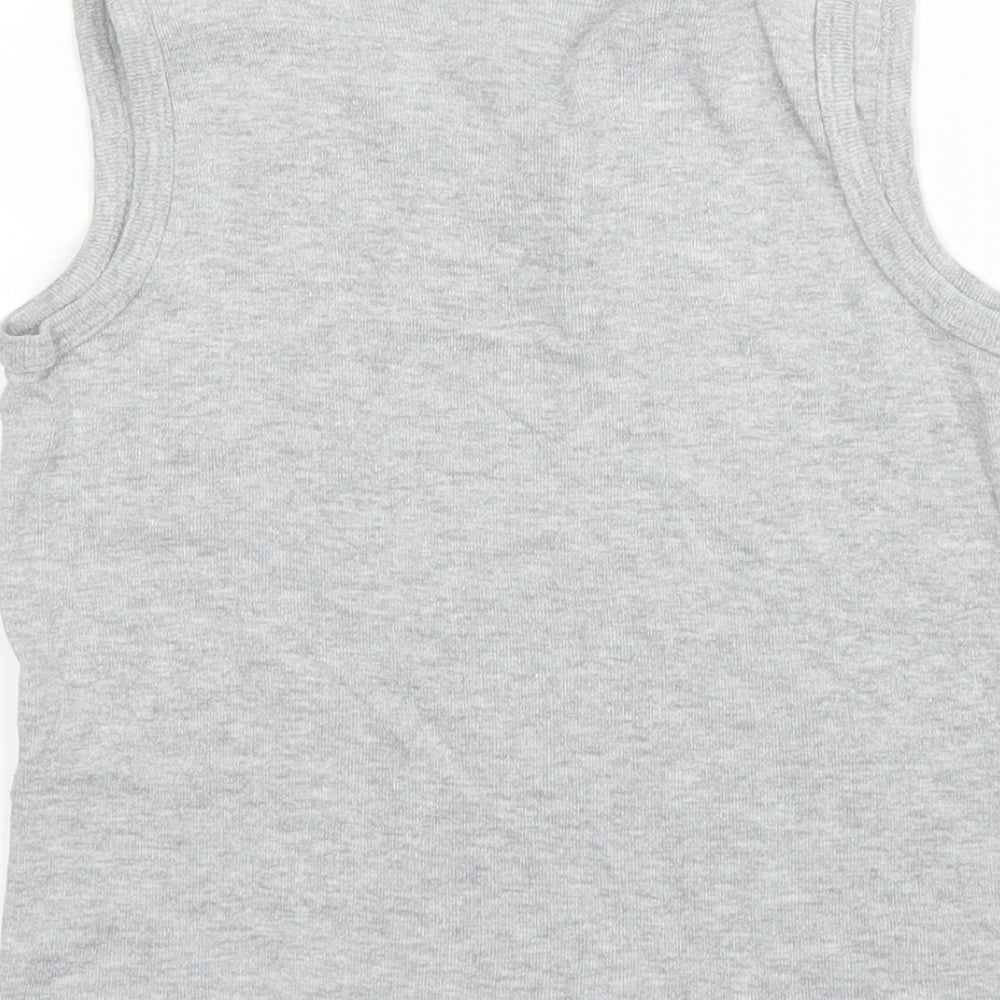 Preworn Boys Grey Basic Tank Size 6-7 Years