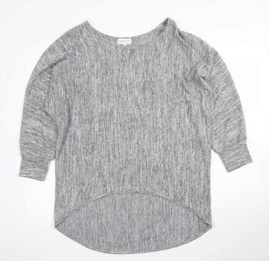 Womens UK Size M Apricot Grey Pullover Jumper