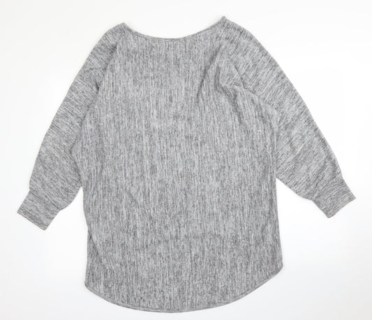 Apricot Womens Grey Pullover Jumper Size M