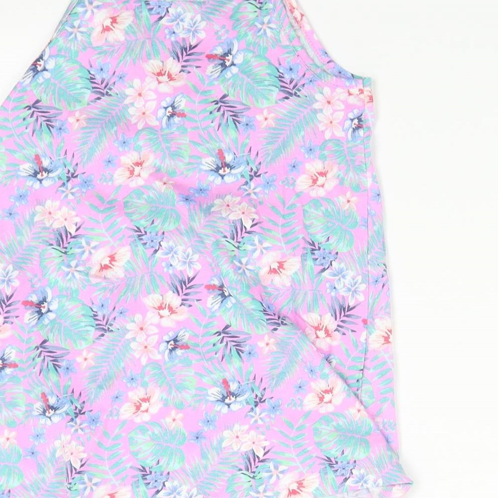 H&M Girls Multicoloured Floral Basic T-Shirt Size 6-7 Years