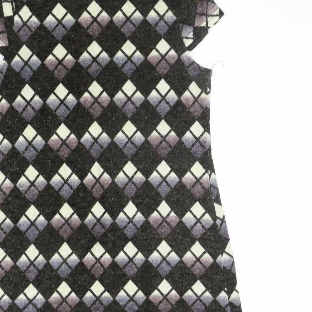 CULTURE Womens Green Geometric Jumper Dress Size 12