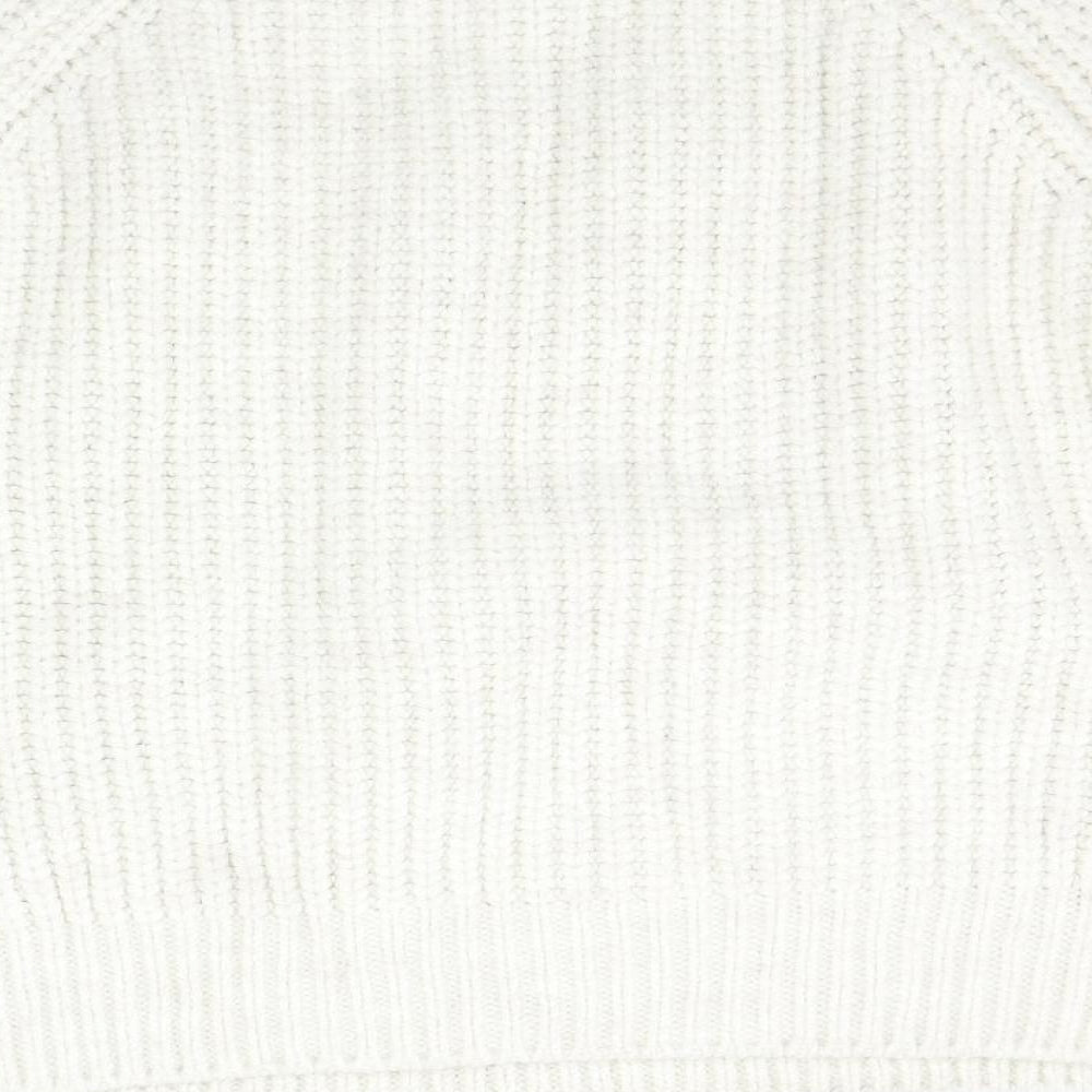 Womens UK Size L Marks and Spencer White Pullover Jumper