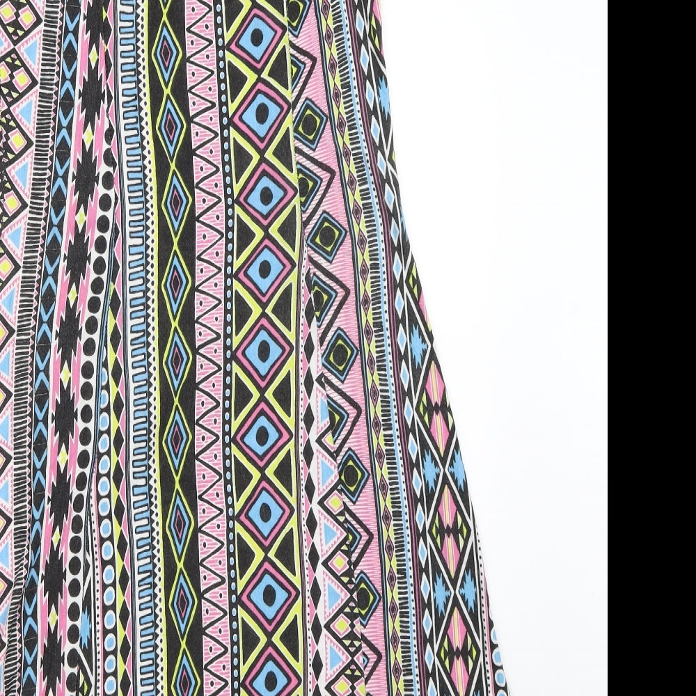 Peacocks Womens Pink Geometric Trapeze & Swing Size 10