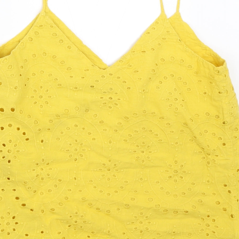Womens UK Size 6 New Look Yellow Camisole Blouse
