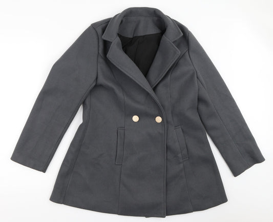 Womens UK Size M SheIn Grey Overcoat