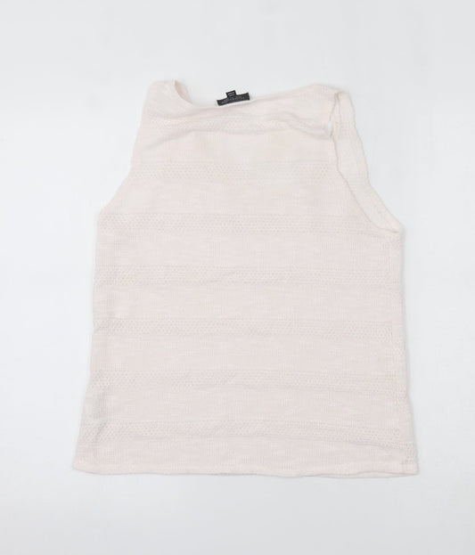 Womens UK Size 12 Topshop Pink Basic Tank