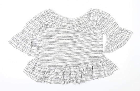 George Womens Grey Basic Blouse Size 14