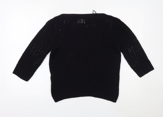 Womens UK Size 14 Papaya Black Pullover Jumper