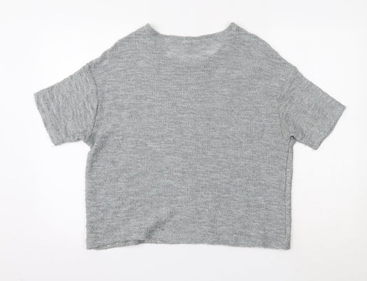 Papaya Womens Grey Basic Blouse Size 14