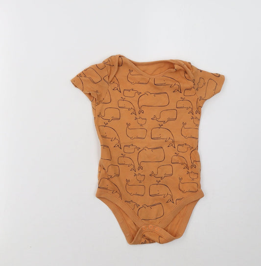 F&F Girls Orange Romper One-Piece Size 2-3 Years - Whale Print