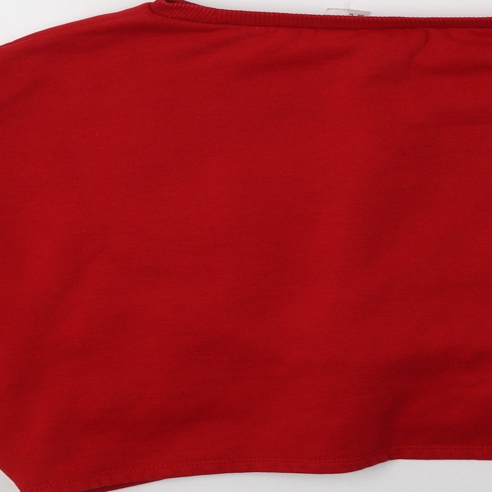 H&M Womens Red Pullover Sweatshirt Size M