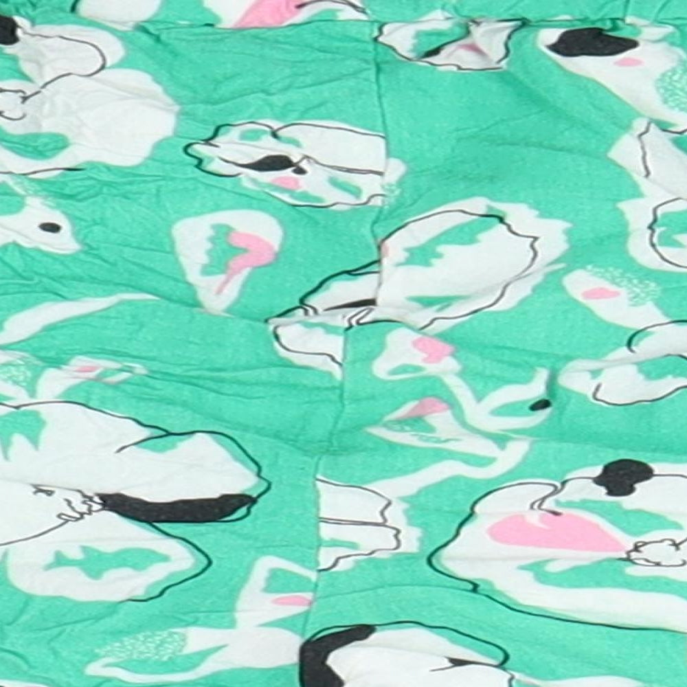 Primark Womens Green Floral Boyfriend Shorts Size S