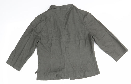 First Avenue Womens Grey Jacket Size 14