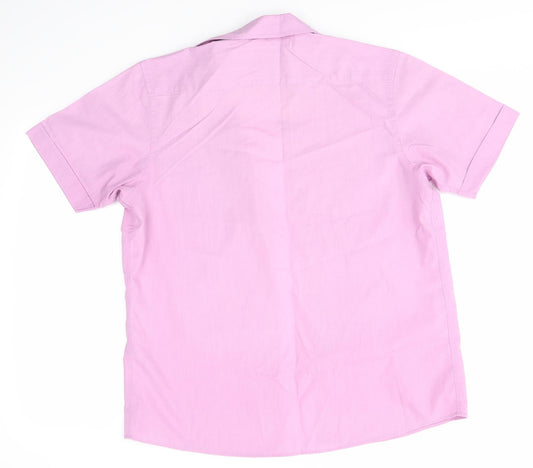 George Mens Purple Button-Up Size L