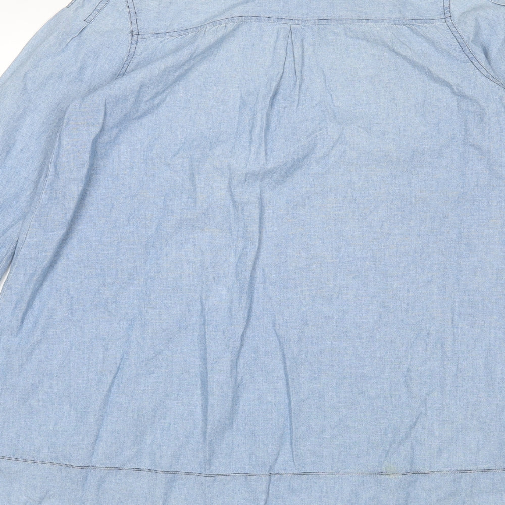 Topshop Womens Blue A-Line Size 8