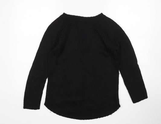 Womens UK Size M Preworn Black Pullover Jumper