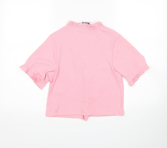 Womens UK Size S Reclaimed Vintage Pink Cardigan Jumper