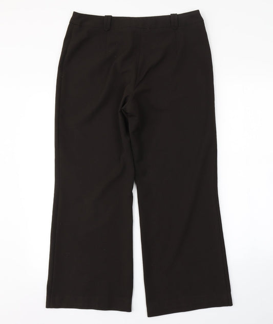Womens UK Size 12 Debenhams Regular Fit Brown Trousers