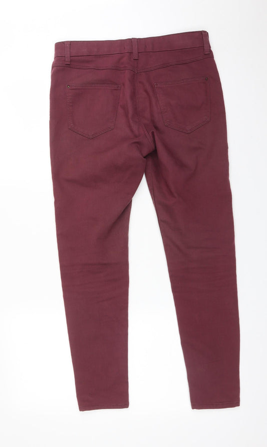 M&S Womens Red Jegging Jeans Size 10 L28 in