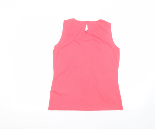 Womens UK Size 10 Dorothy Perkins Pink Basic T-Shirt