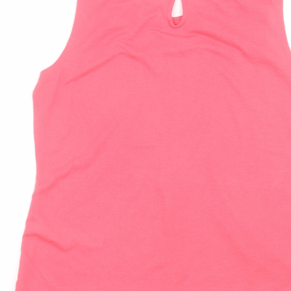 Womens UK Size 10 Dorothy Perkins Pink Basic T-Shirt