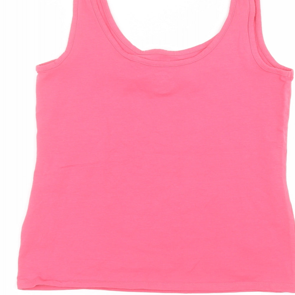 Womens UK Size 12 NEXT Pink Basic Tank