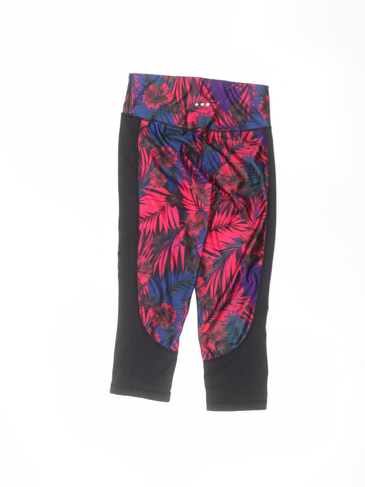 Womens UK Size 8 Matalan Cropped Black Leggings