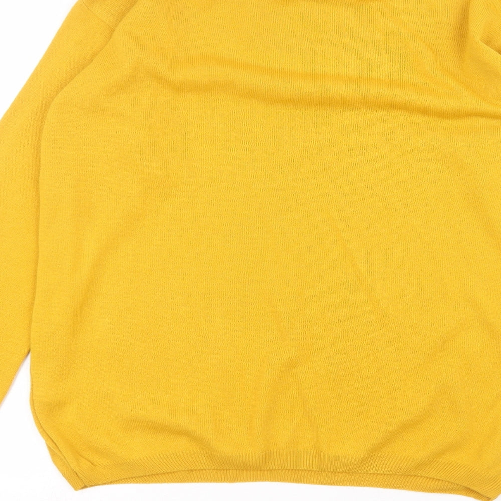 Boohoo Womens Yellow Basic T-Shirt Size XL