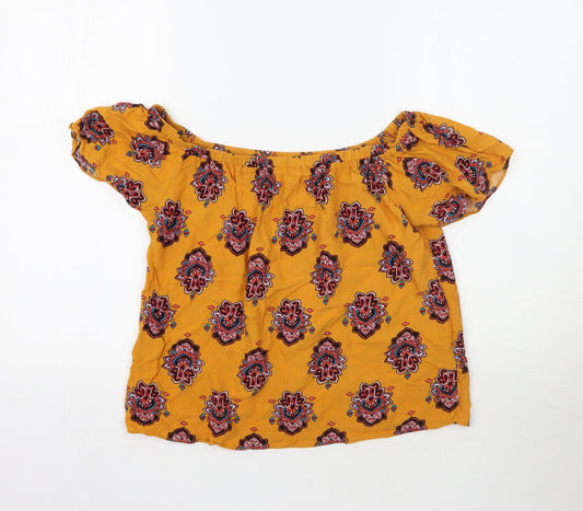 Additional front view of Matalan women’s multicoloured paisley basic blouse, size UK 12