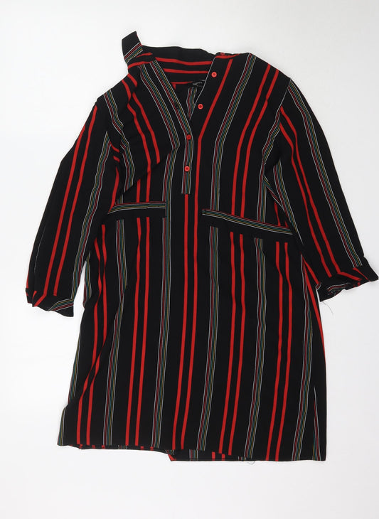 Additional front view of Matalan women’s multicoloured striped sheath, size UK 12