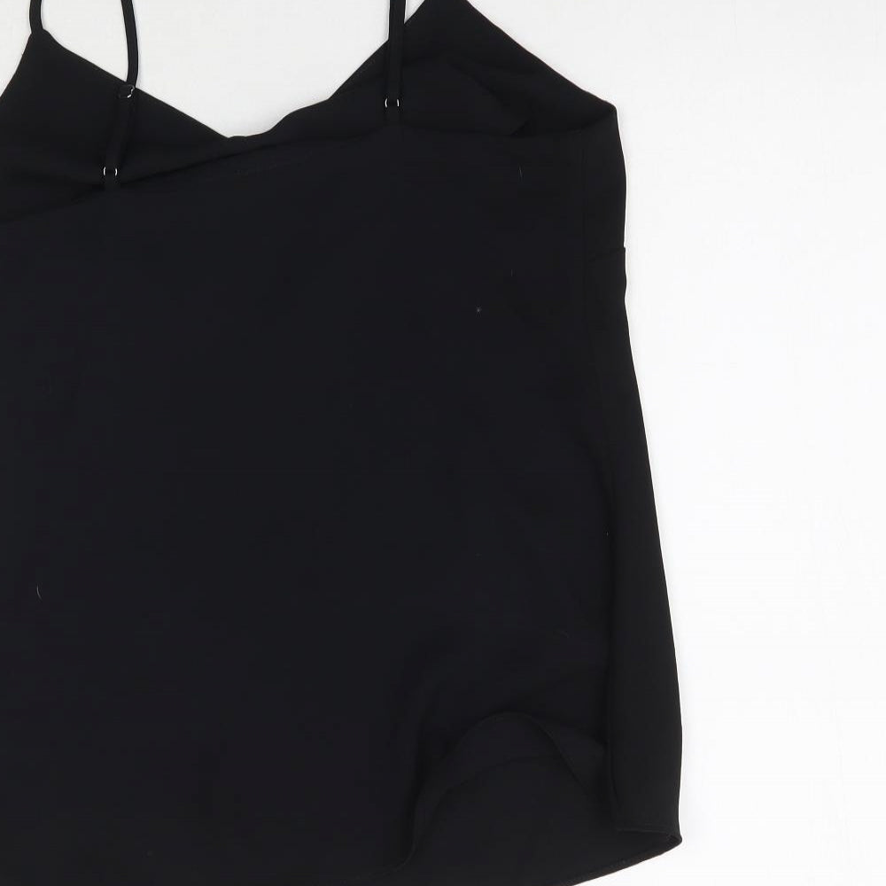 Womens UK Size 10 NEXT Black Camisole Blouse
