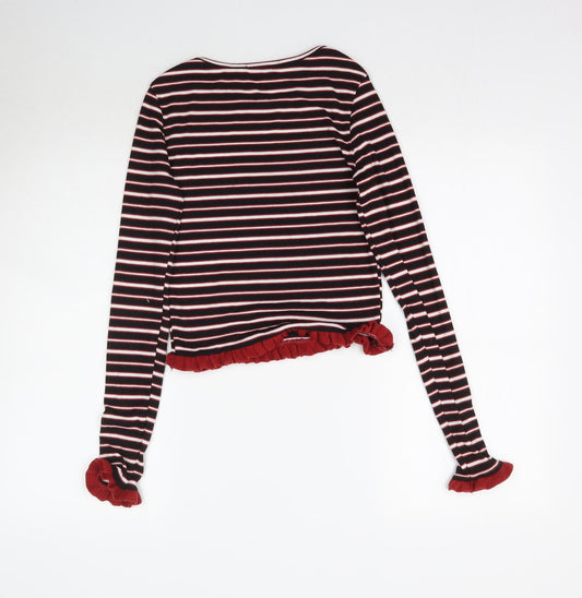 Primark Womens Multicoloured Striped Basic T-Shirt Size XS