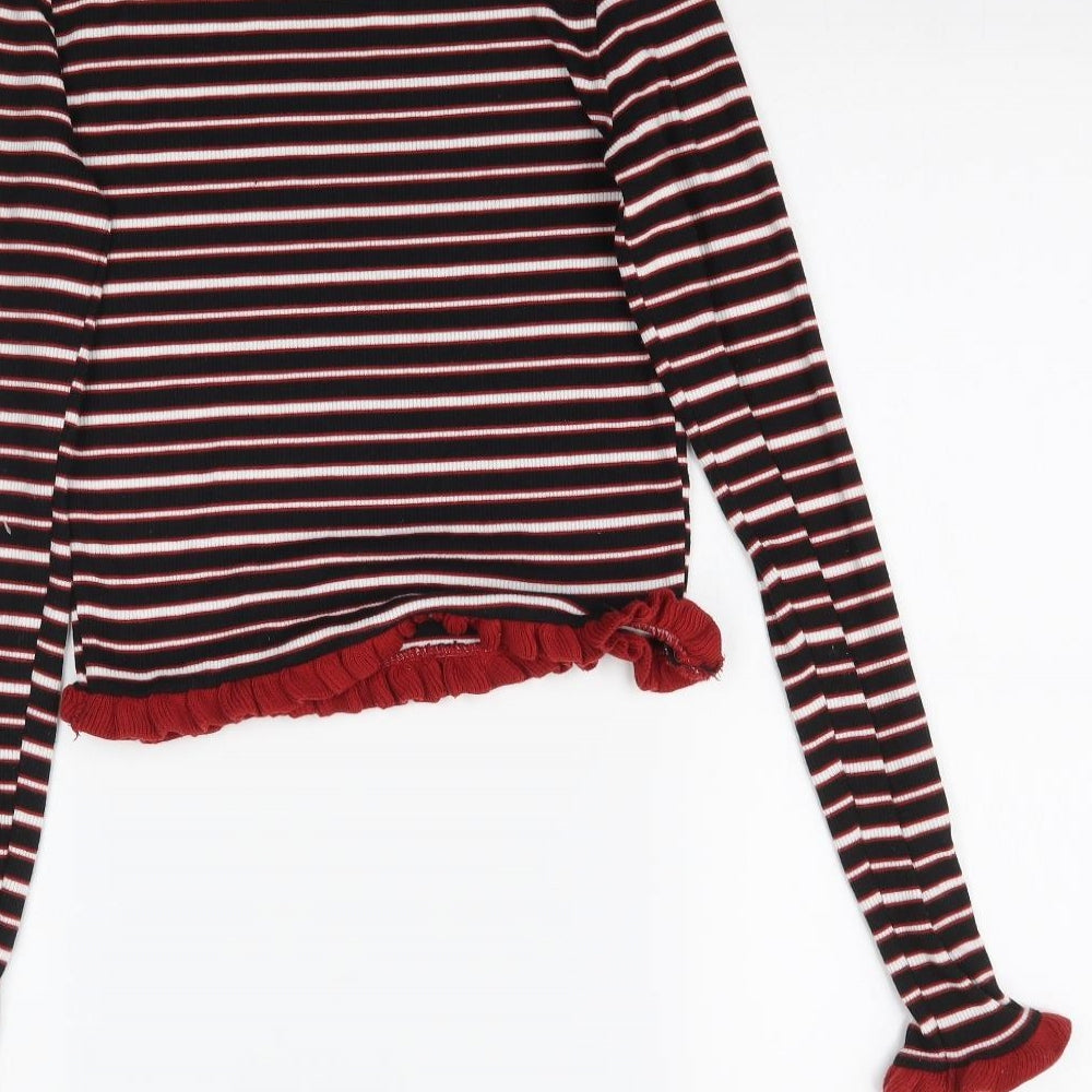 Primark Womens Multicoloured Striped Basic T-Shirt Size XS