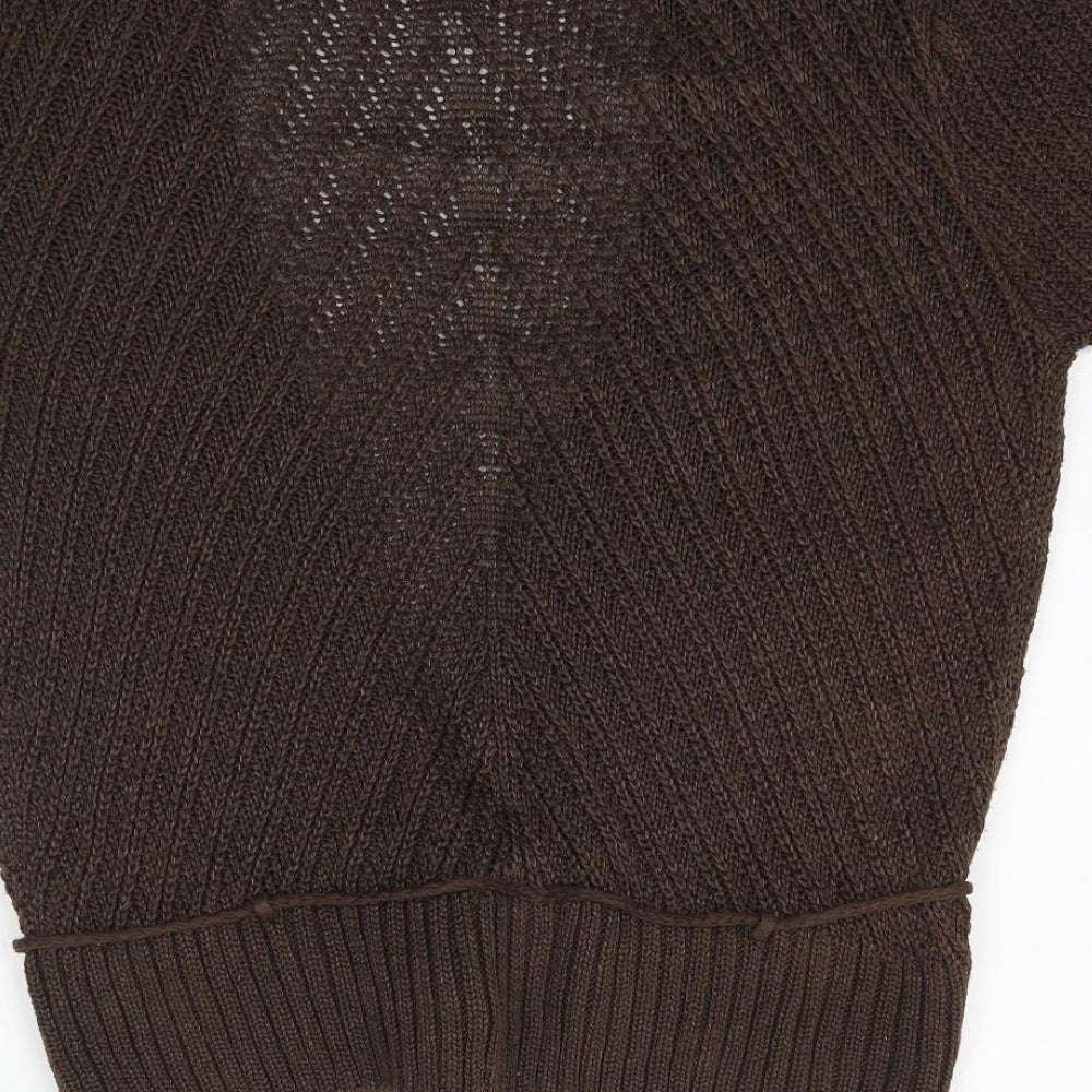 George Womens Brown Knit Cardigan Jumper Size 12