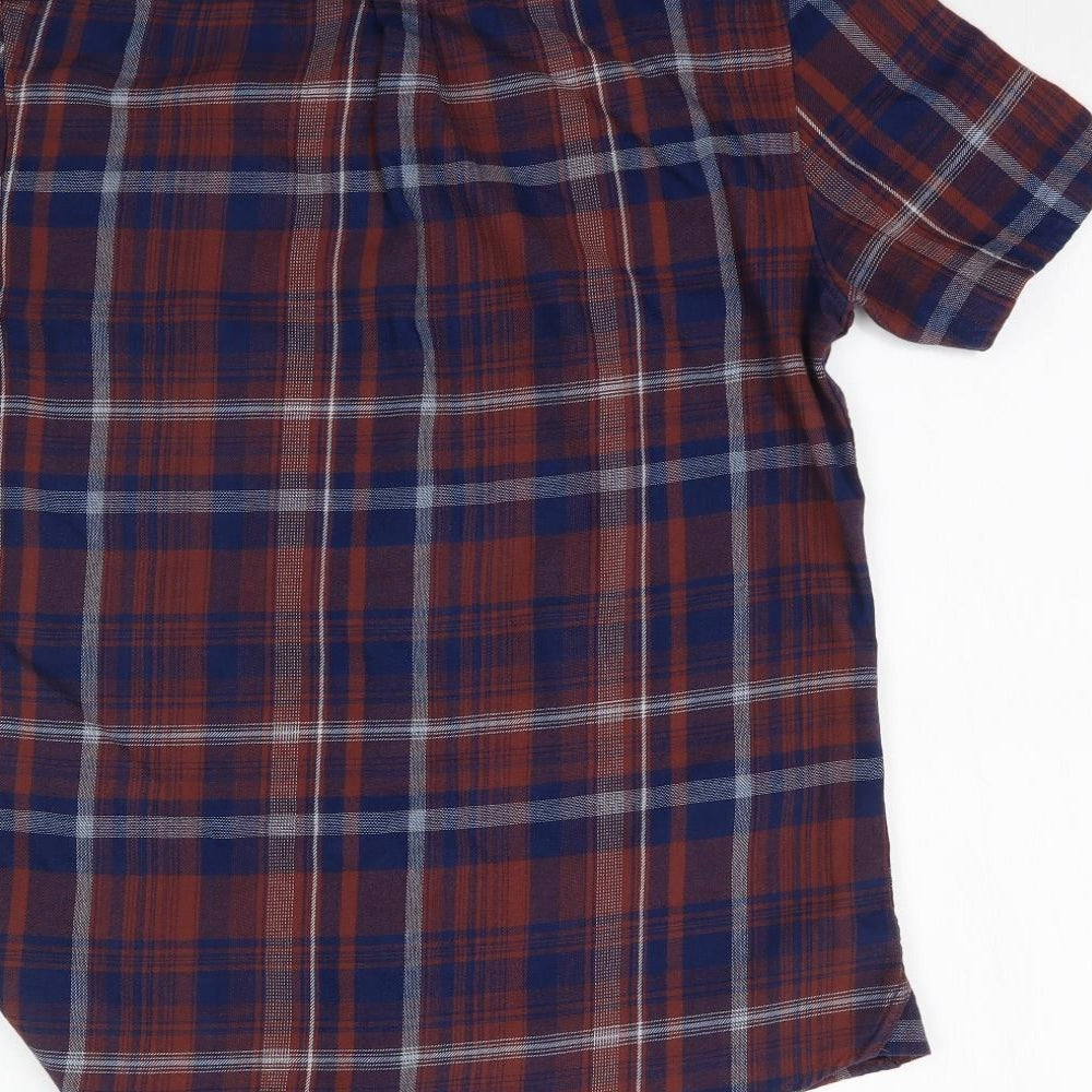 Mens UK Size S Burton Multicoloured Button-Up Short Sleeve Casual Shirt