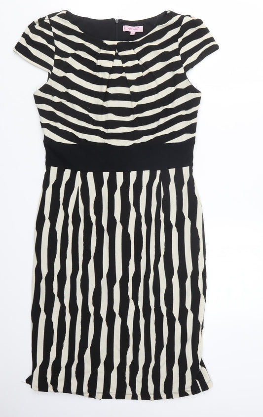 Additional front view of Per Una women’s black shirt dress, size UK 12