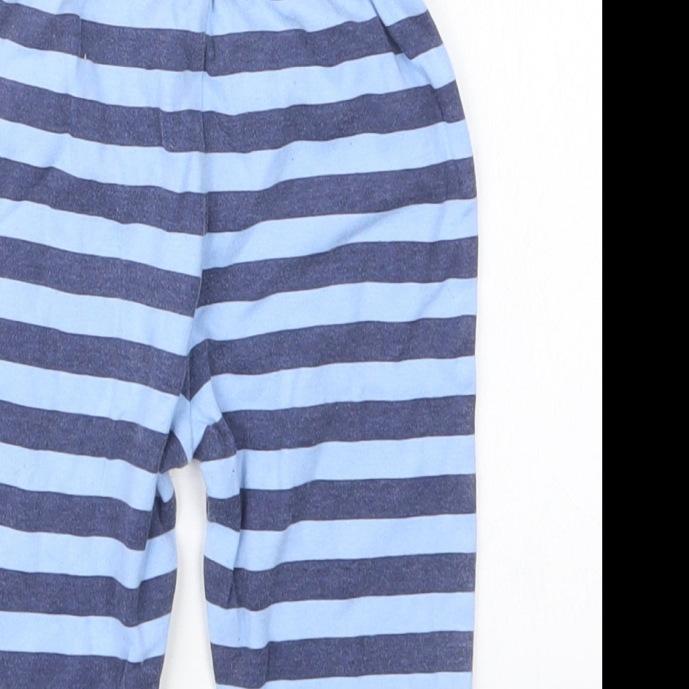 George Boys Blue Striped Capri Pyjama Pants Size 6-9 Months