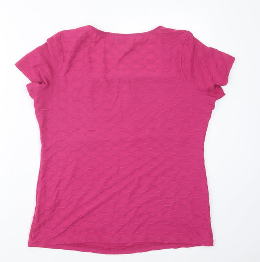 Per Una Womens Pink Basic T-Shirt Size 14