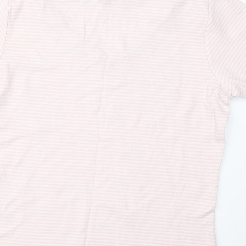 Hawkshead Womens Pink Striped Basic T-Shirt Size 14
