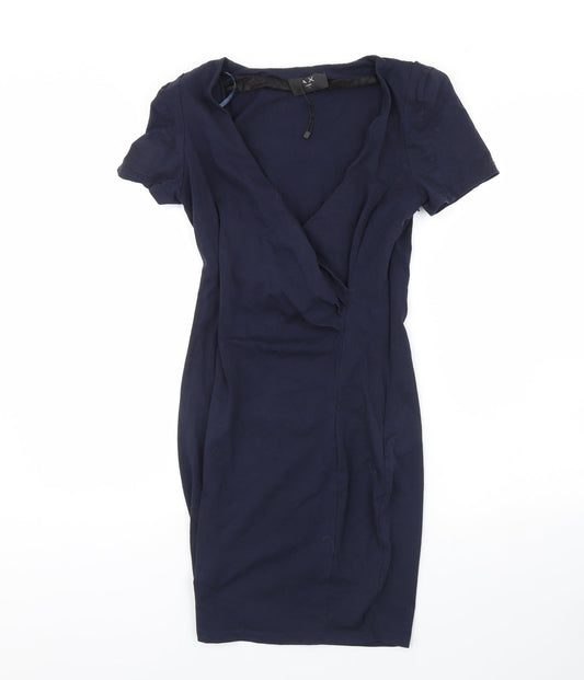 AX Paris Womens Blue Bodycon Size 10 - Shoulder Pads