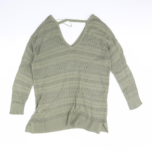 Womens UK Size 12 M&Co Green Pullover Jumper