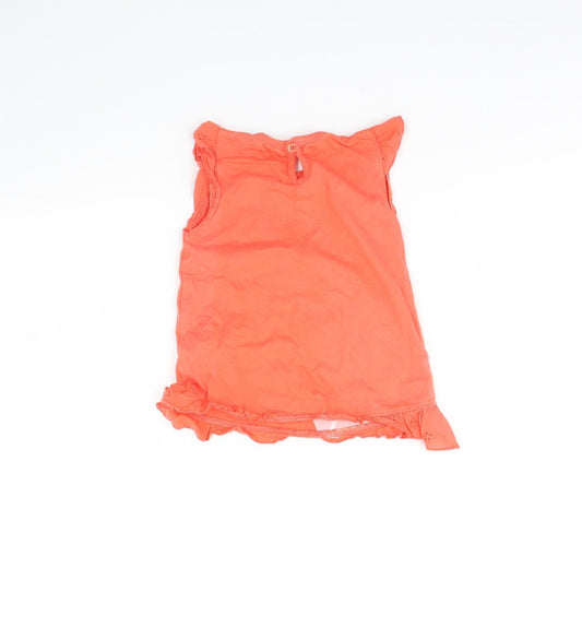 M&Co Girls Pink Basic T-Shirt Size 12 Months