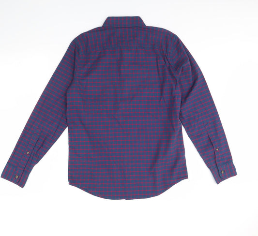 Mens UK Collar Size S Hollister Smart Blue Dress Shirt