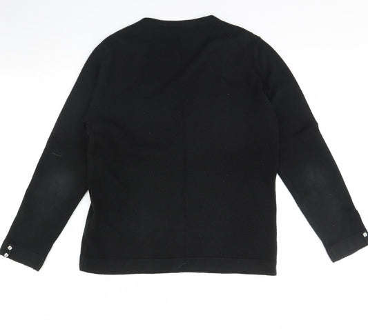 Womens UK Size S BM Black Cardigan Jumper