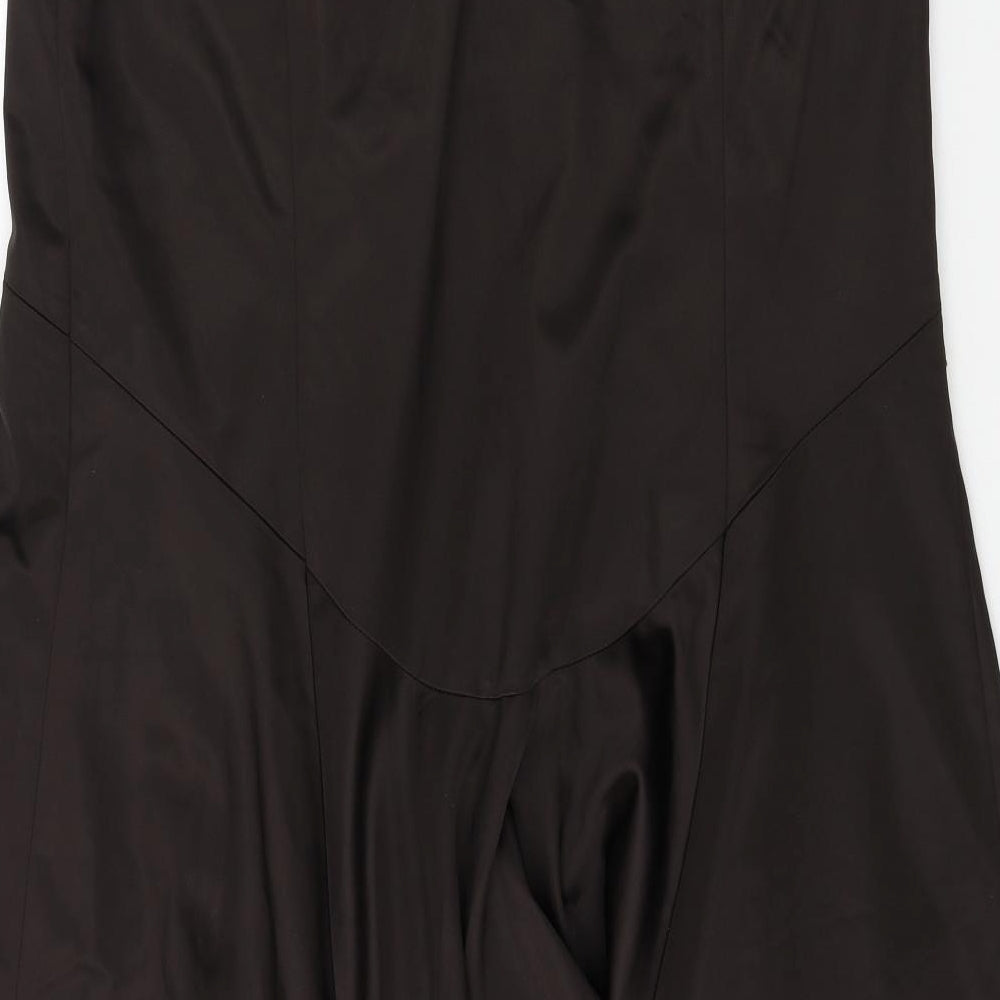 Coast Womens Brown  Satin Flare Skirt Size 18