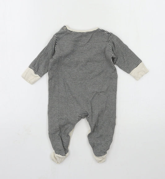 NEXT Boys Grey Jersey Babygrow One-Piece Size 3-6 Months - Zebra