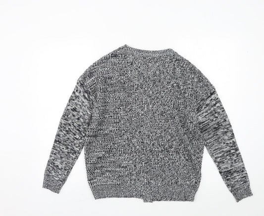 F&F Womens Black Knit Cardigan Jumper Size 6