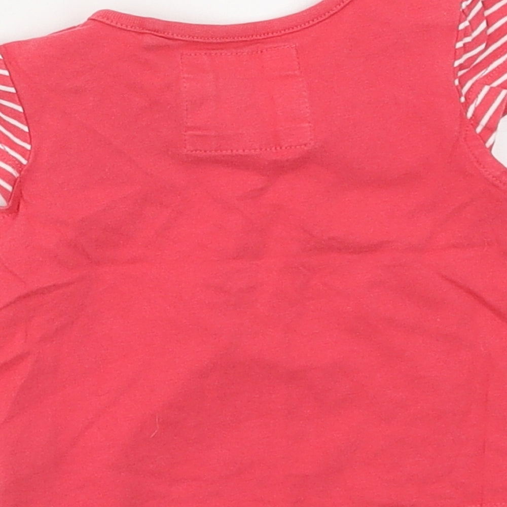 TU Girls Pink Jersey Basic T-Shirt Size 3-6 Months - Rabbit