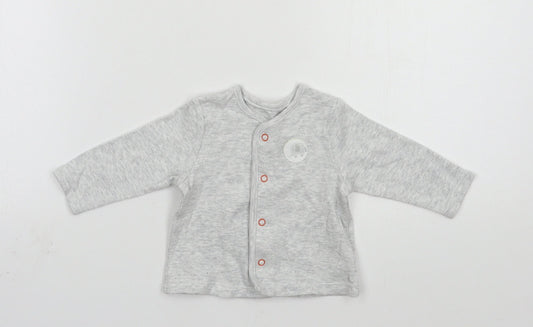 BHS Baby Grey Jersey Cardigan Jumper One Size