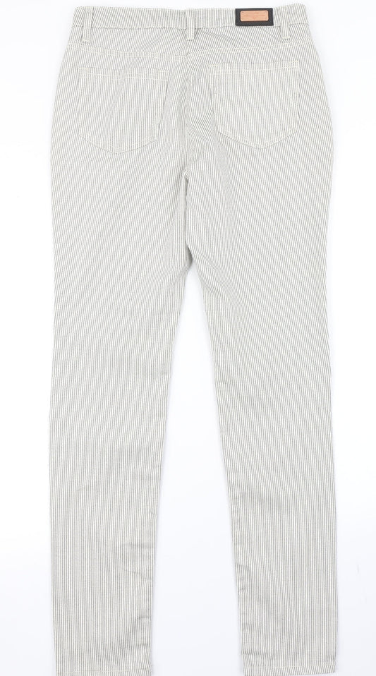 Soon Womens White Polka Dot Skinny Jeans Size 10 L30 in